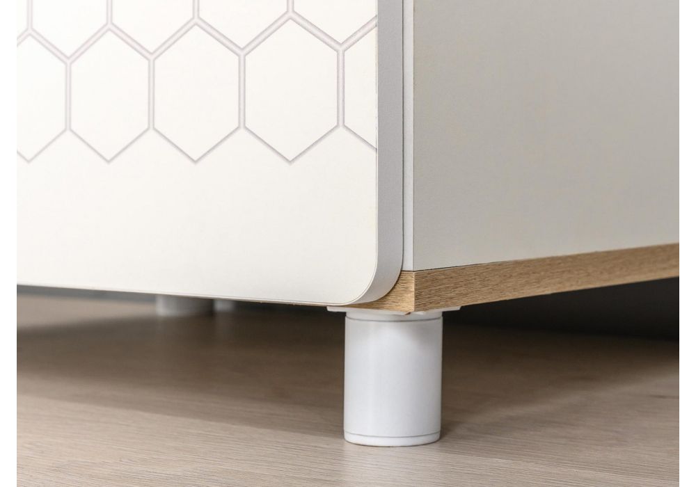 Комод Эльга белый шагрень / дуб белый exclusive