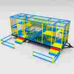 Детский игровой лабиринт с крышей «Прыг-скок Вагончик» 4,87×2,46×2,8 м
