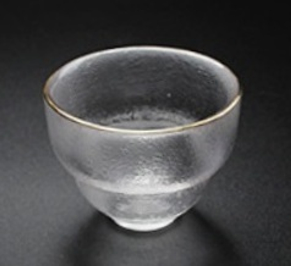 243042.11 Пиала серия ЛЕДЯНОЙ УЗОР "Вьюга" стекло, 60 мл, золотой ободок, утолщ. стенки