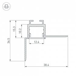 Профиль для карнизов Arlight ARH-CEIL 034979