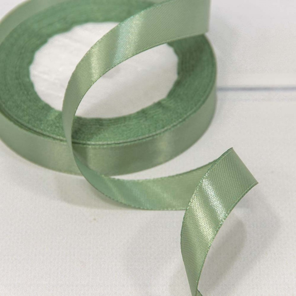 Лента Атласная 1,5см х 28м Сатин (Зеленый)