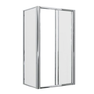 Душевой уголок дверь раздвижная 100x80 GROSSMAN GR-1080Al профиль хром стекло прозрачное 4 мм