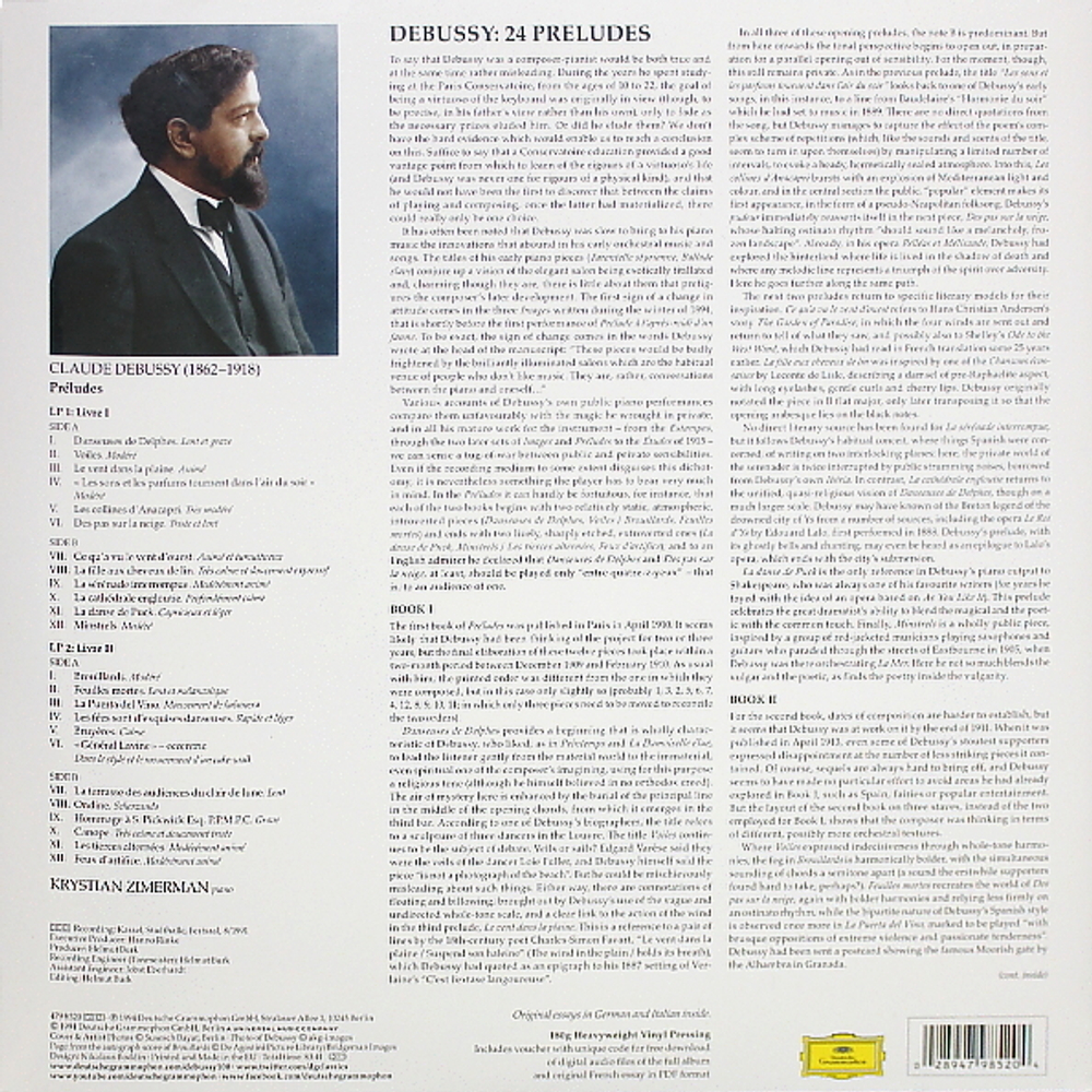 Krystian Zimerman / Claude Debussy: Preludes (2LP)