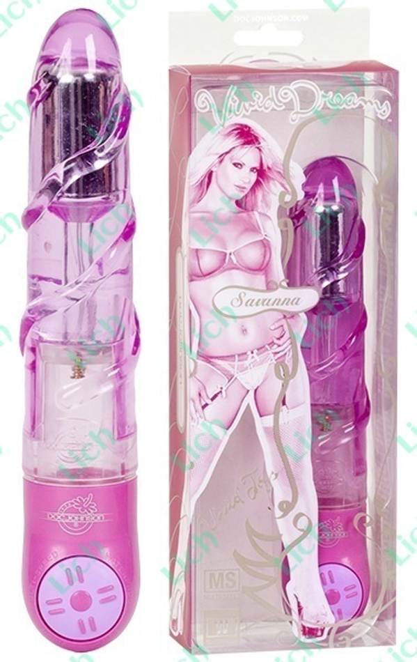 Розовый водонепроницаемый вибратор VIVID DREAMS SAVANNA