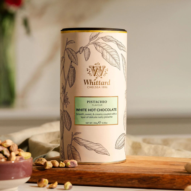 Whittard Chelsea 1886 Белый горячий шоколад с фисташковым вкусом Pistachio Flavour White Hot Chocolate, 350г