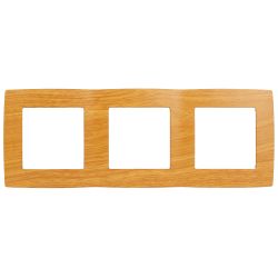 12-5003-07 ЭРА Рамка на 3 поста, Эра12, ольха | Эра 12 Ольха