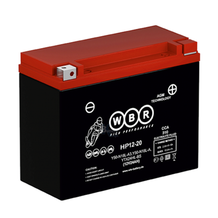 Аккумулятор WBR HPS / WBR HP 12-20 (YTX20L-BS, TX20HL-BS, YB16L-B, YB18L-A)
