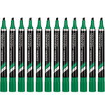 Маркер перманентный DELI "U101" 1,5-5 мм, скошенный, зеленый