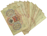 Набор из 12 кредитных билетов 3 рубля 1905 года. Управляющий И.П. Шипов. Набор кассиров.