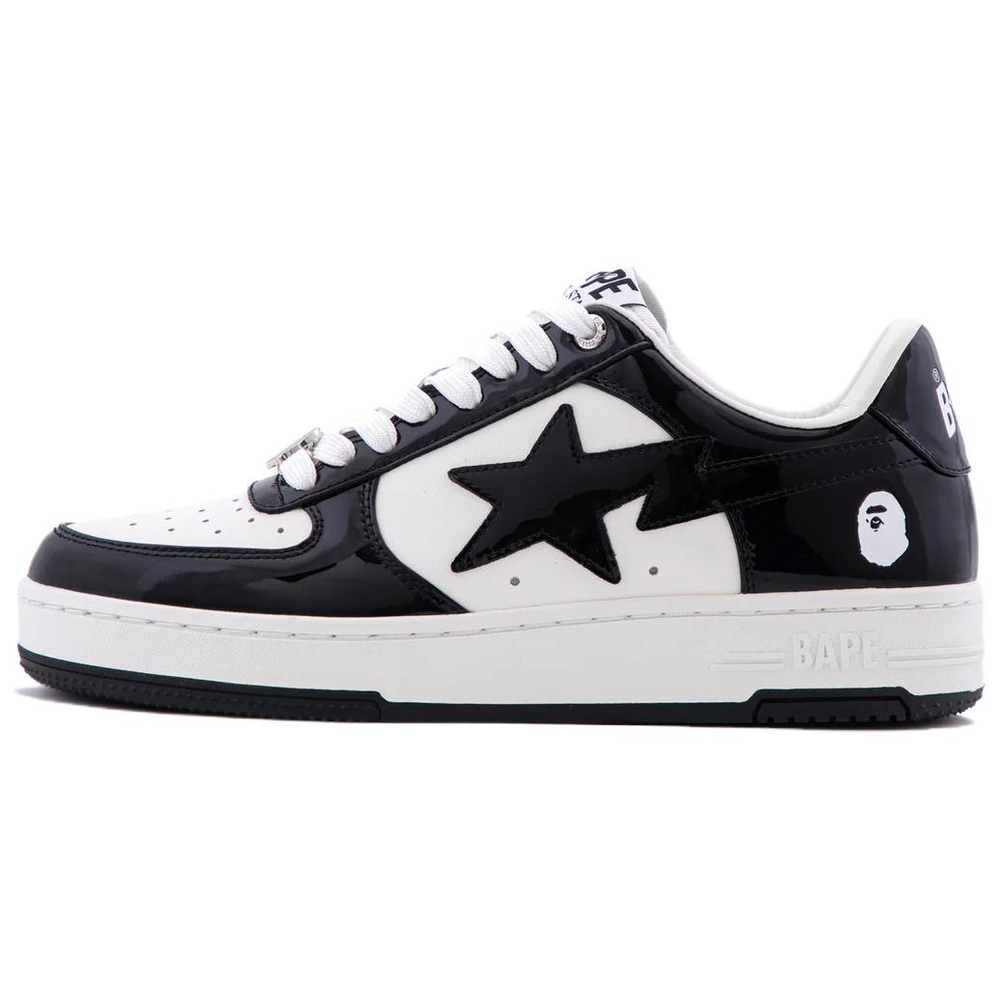 A Bathing Ape Bathing Ape A Bathing Ape Sta Cow Leather черный белый