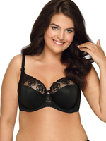 Бюстгальтер plus size на косточках с нежными кружевными элементами (Размер: 80K) (Цвет: белый)