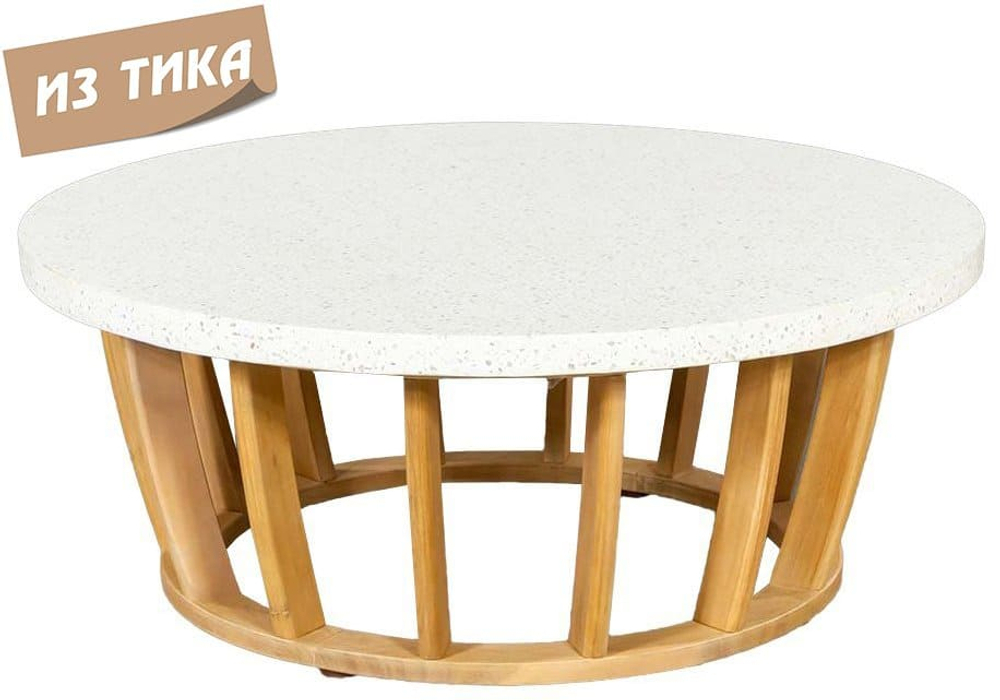 Столик кофейный Tagliamento Woodland, натуральный, белый