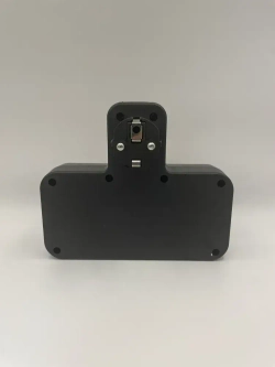 Тройник черный, 2 розетки, 2 USB, 1 Type-C