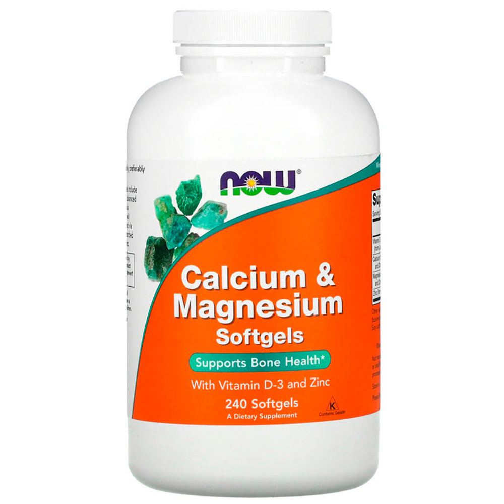 NOW Calcium & Magnesium+ D3+ Zinc (240 капс.)
