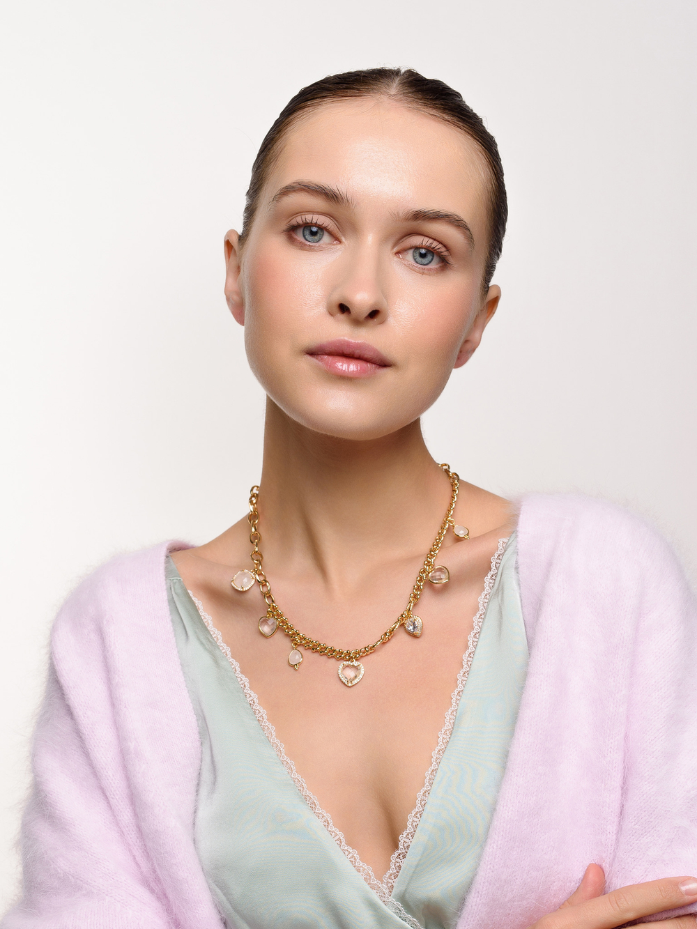 Колье "Amour mix chain" Gold