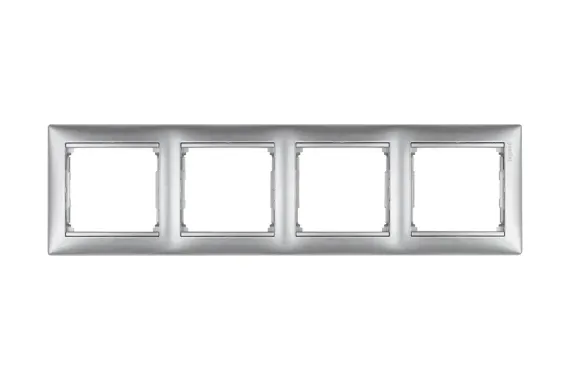 Рамка Legrand Valena 4 постовая алюминий 21344