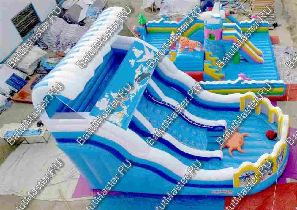 Коммерческий надувной батут "Большая волна"