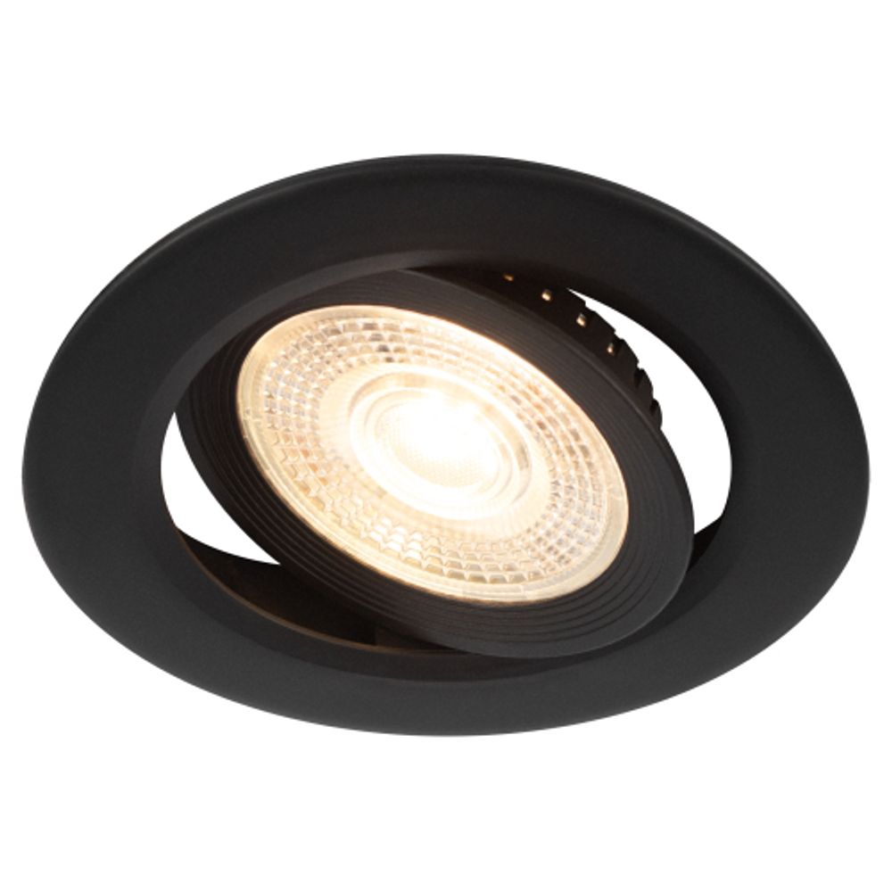 Светильник светодиодный встраиваемый ЭРА KL LED 25A-5 3K BK 5Вт 3000К круглый поворотный черный | Встраиваемые LED светильники