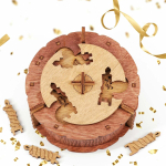 Квестбокс подарочный "Торт именинника" от IDventure - головоломка, сборная модель, 3D пазл, коробочка с секретом, подарок любимой, подарок другу