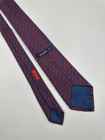 Галстук синий с якорями Hermes