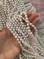 Жемчуг рис 6х8мм, "Майорка.Имитация" (нить)