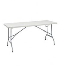 Стол-книжка пластиковый разборный бело-серый