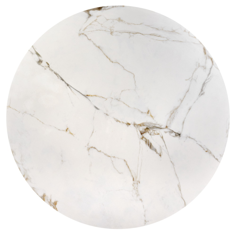 Стол Aura D110, керамогранит Ravena Natural, золотой