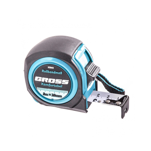 Рулетка Gross Komfortabel, с фиксатором, обрезиненная, 5 м x 25 мм