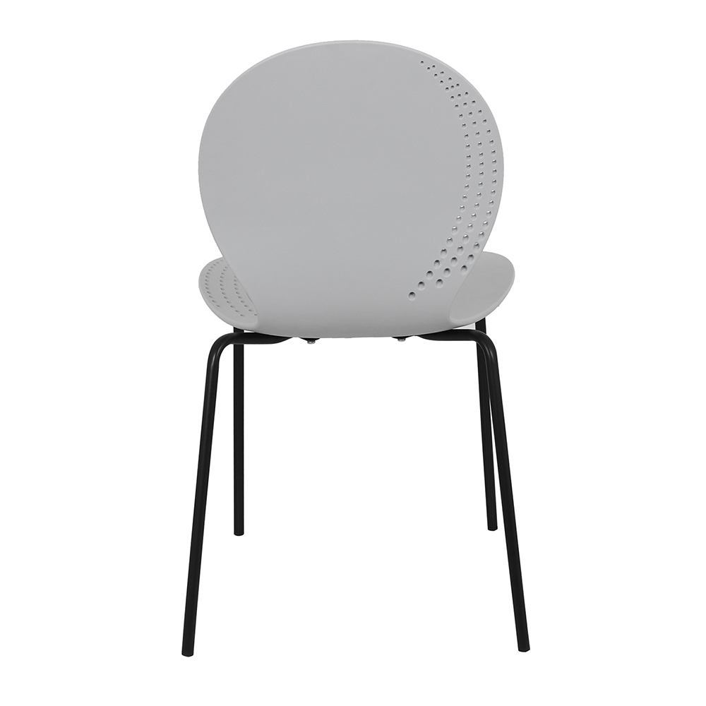 Комплект из 4-х стульев Wave серый с черными ножками