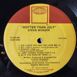 Винтажная виниловая пластинка LP Stevie Wonder Hotter Than July (USA 1980)