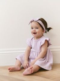 Повязка-солоха "Сирень" из ажурного хлопка 0+