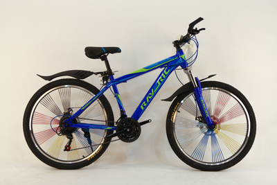 Велосипед 26" Raveric 21скор (стальная рама, диск. тормоз, многоспицевый обод) Синий №17-1