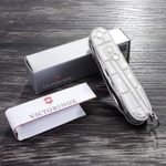 Нож Victorinox Huntsman, 91 мм, 15 функций, полупрозрачный серебристый