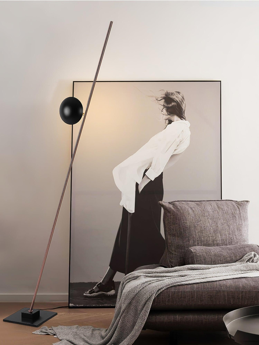 Floor design lamp Lederam by Catellani&Smith
