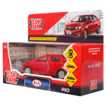 Модель ин. мет. "Kia Rio" 12см, открыв. двери, красный в коробка RIO-RD (Технопарк)