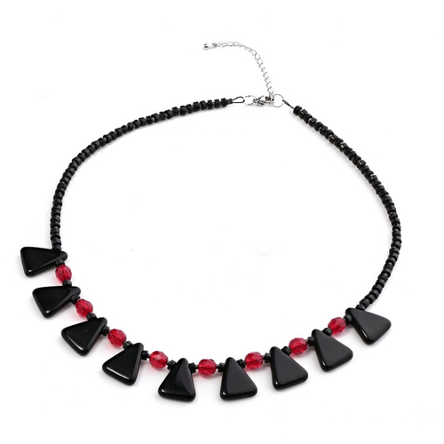 "Эрвина" колье в серебряном покрытии из коллекции "Composition" от Jenavi с замком карабин