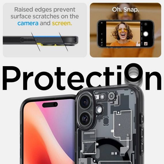 Чехол Spigen Ultra Hybrid для iPhone 16 (ACS08208) Zero One / Черный