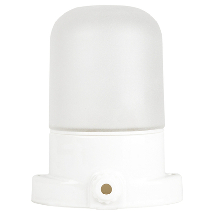 Светильник ЭРА НББ 02-60-001 для бани и сауны керамика/стекло прямой IP54 E27 max 60Вт белый НПБ400 термостойкий