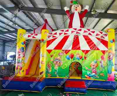 Коммерческий надувной батут "Цирковая жизнь" 5.5*5*35 м