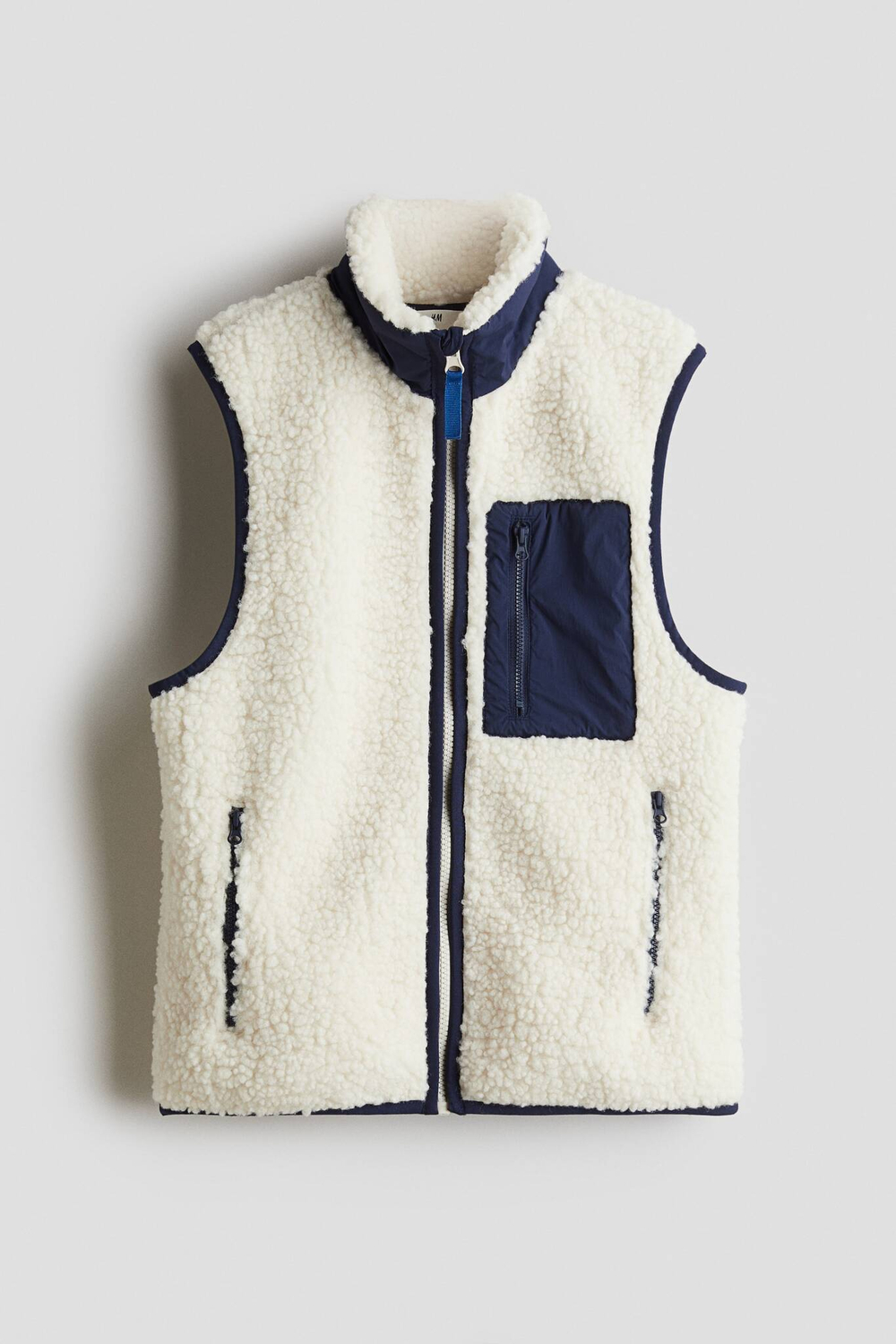 H&M Жилет плюшевый, светло-бежевый