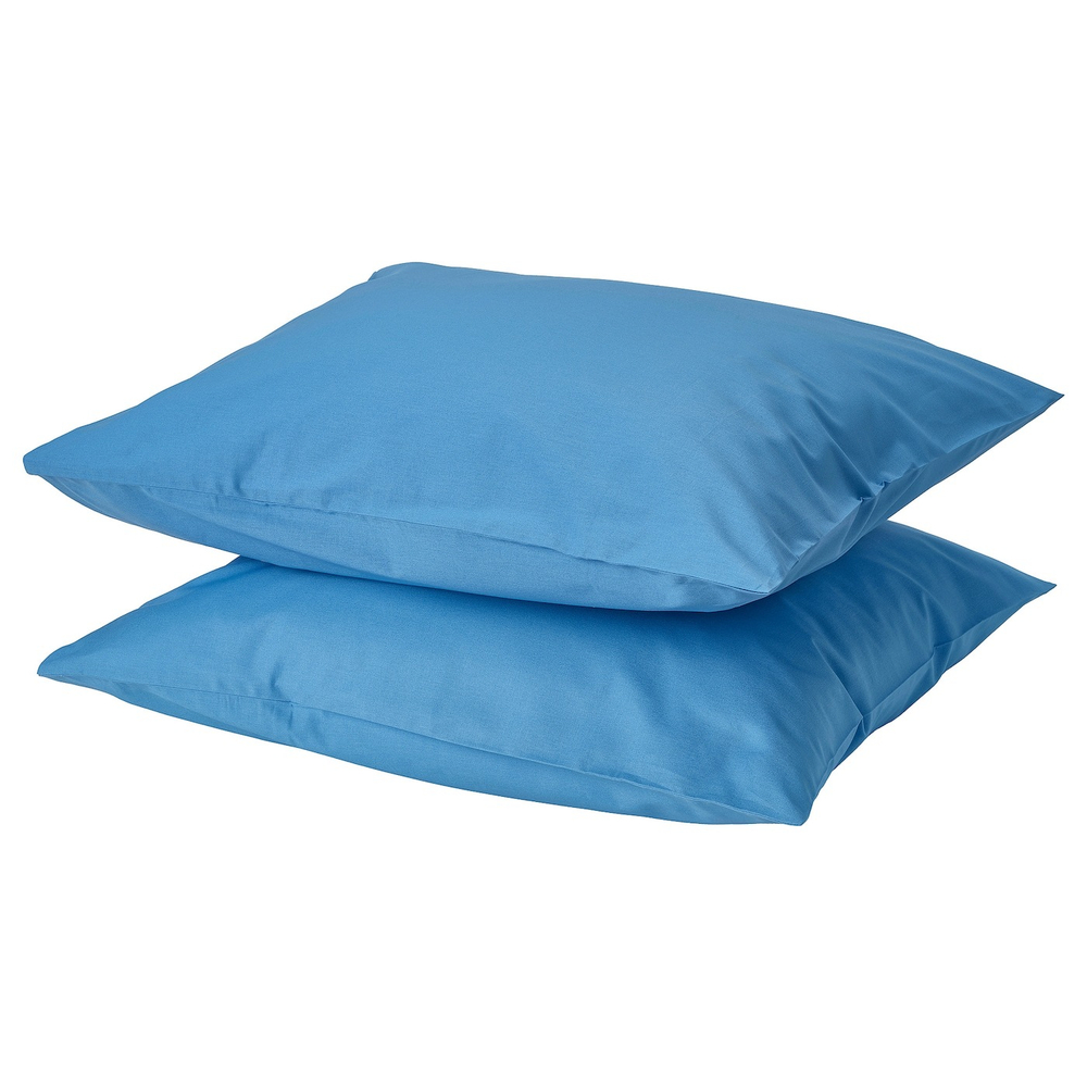IKEA DVALA  (ИКЕА ДВАЛА)  -  Наволочка, голубая, 50x60 см