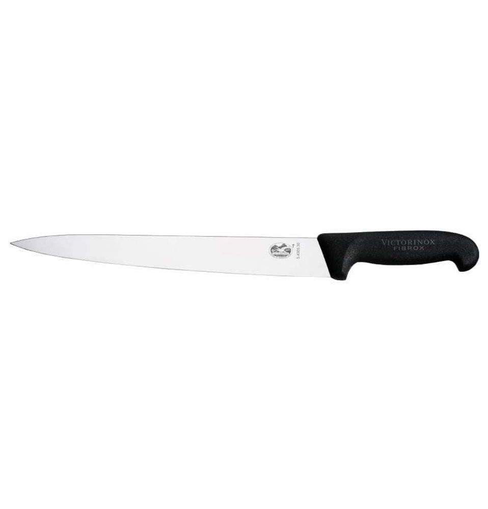 нож для тонкой резки 25см / чёрный / fibrox / Victorinox