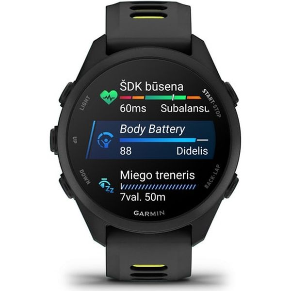 Умные часы Garmin Forerunner 170 Music, Черный | Black/Amp Yellow (010-03920-10 | 010-03920-52)
