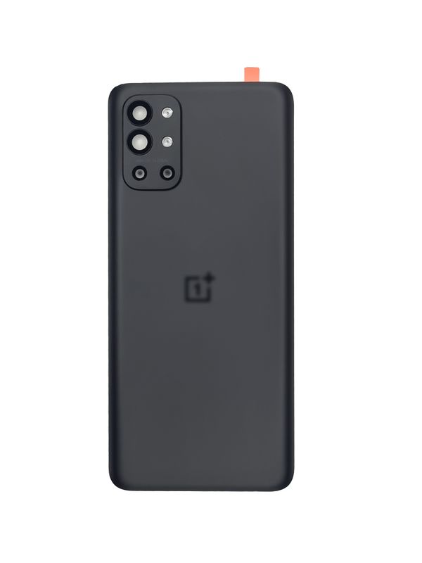 Задняя крышка для OnePlus 9R черная (Carbon Black) со стеклом камеры