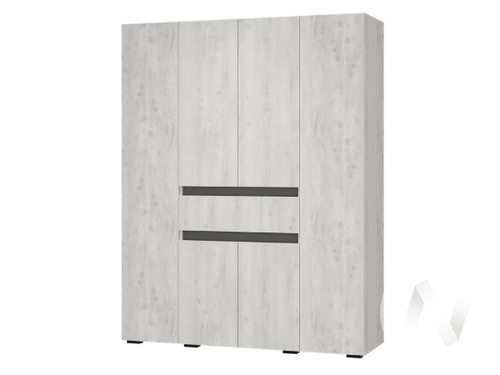 Шкаф 4-х створчатый ШК-13 Гостиная Мрия (бетон пайн светлый/графит)