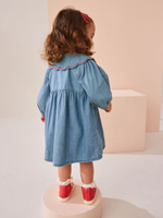 Платье с вышивкой для девочки Next B15-666, Синий