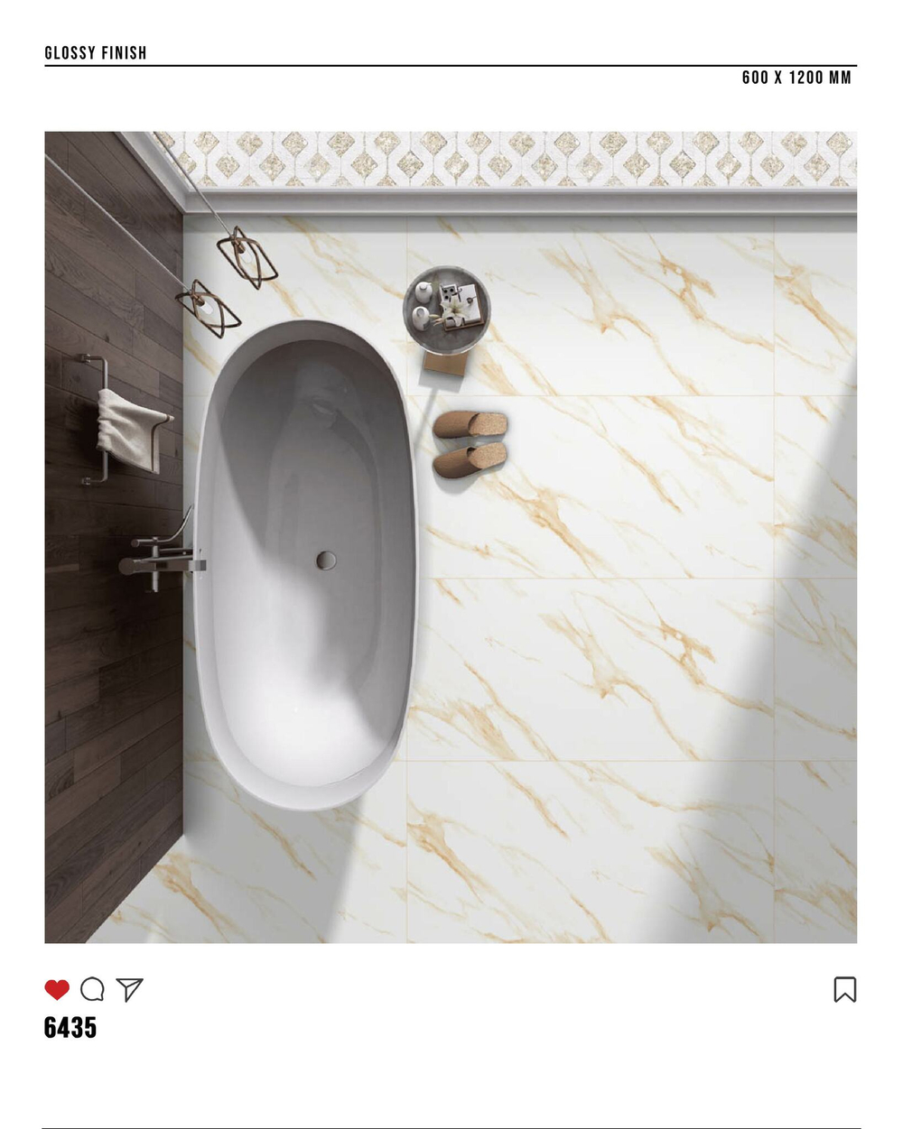 Керамогранит glossy №6, 60х120, 6435