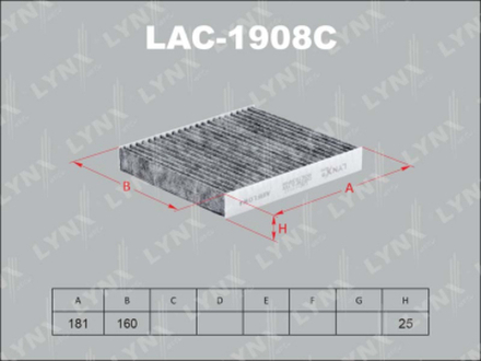 Фильтр салонный LYNX LAC-1908C