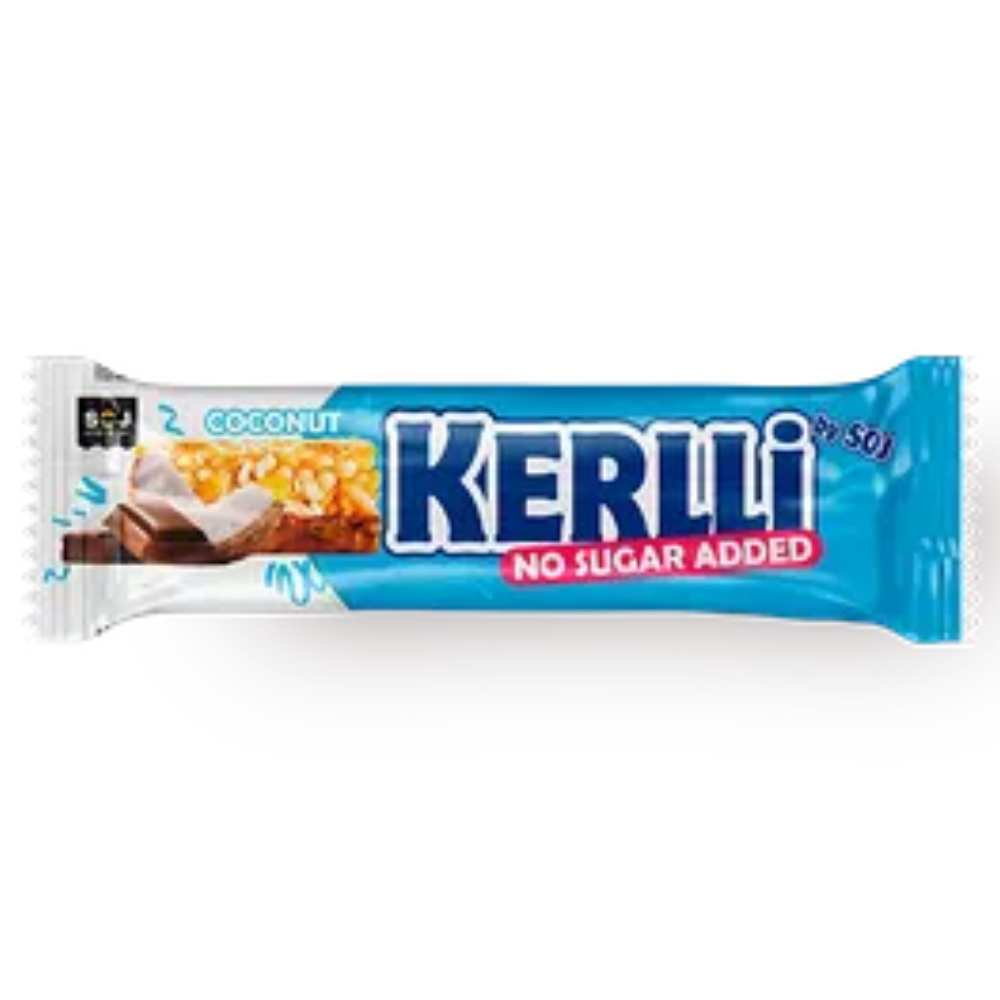 Батончик злаковый Kerlli с кокосом в молочном шоколаде 50 гр