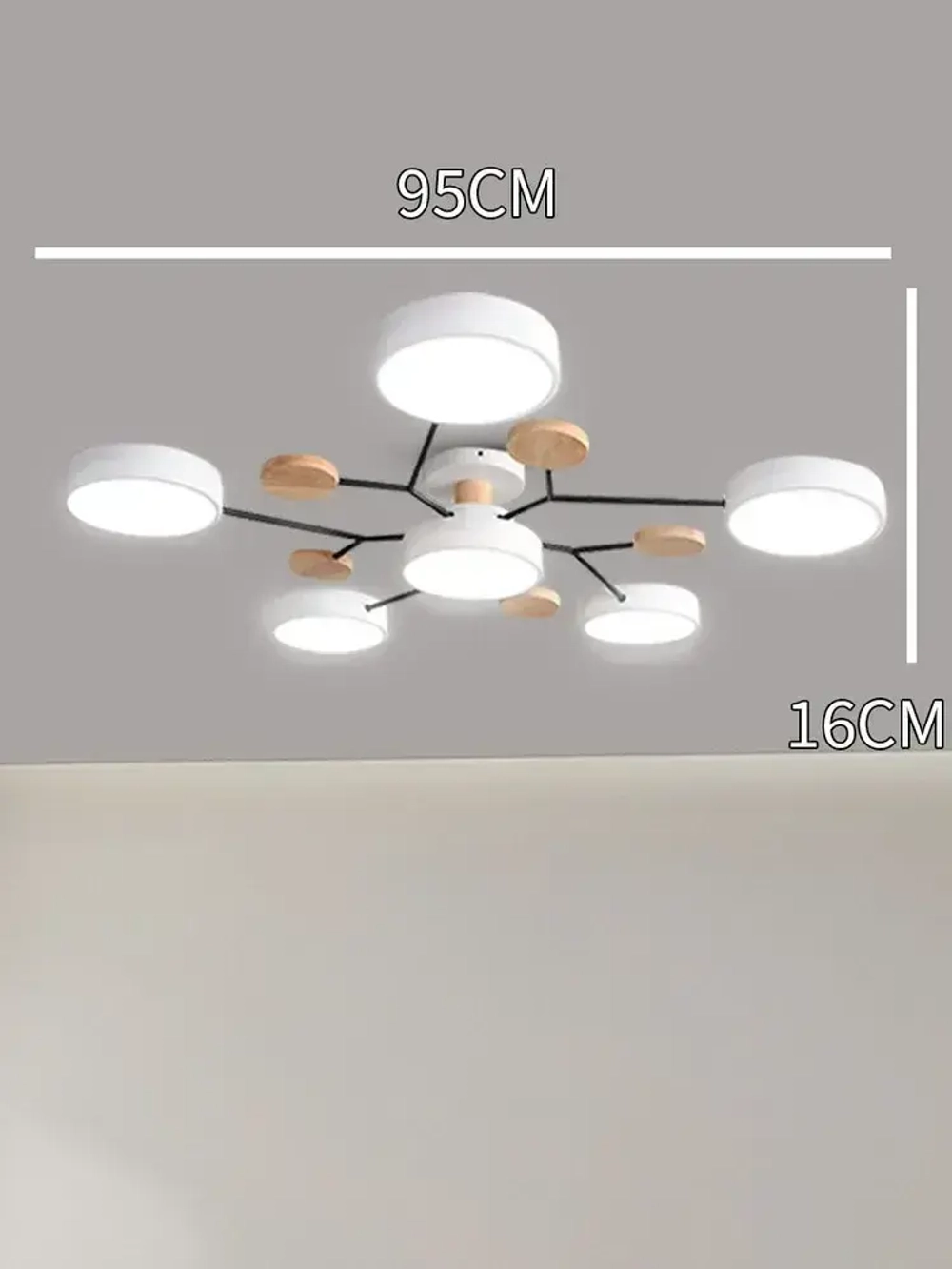 Люстра потолочная светодиодная на кухню, прихожую и спальню,72 Вт